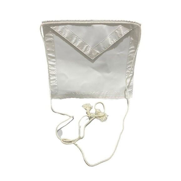 Genuine Masonic Masonry Ceremony white 15 X 13 Presentation Apron 2007 - Picture 1 of 8